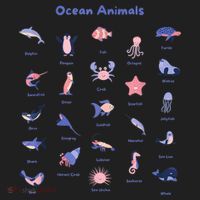 Ocean Animals Sea Marine Biology With Fish For Summer Hat thumb 2