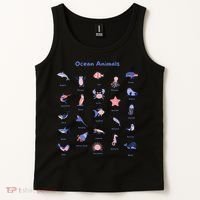 Ocean Animals Sea Marine Biology With Fish For Summer Tank Top thumb 2