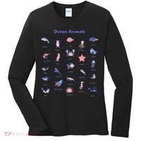 Ocean Animals Sea Marine Biology With Fish For Summer Women's Long Sleeve Shirt thumb 0