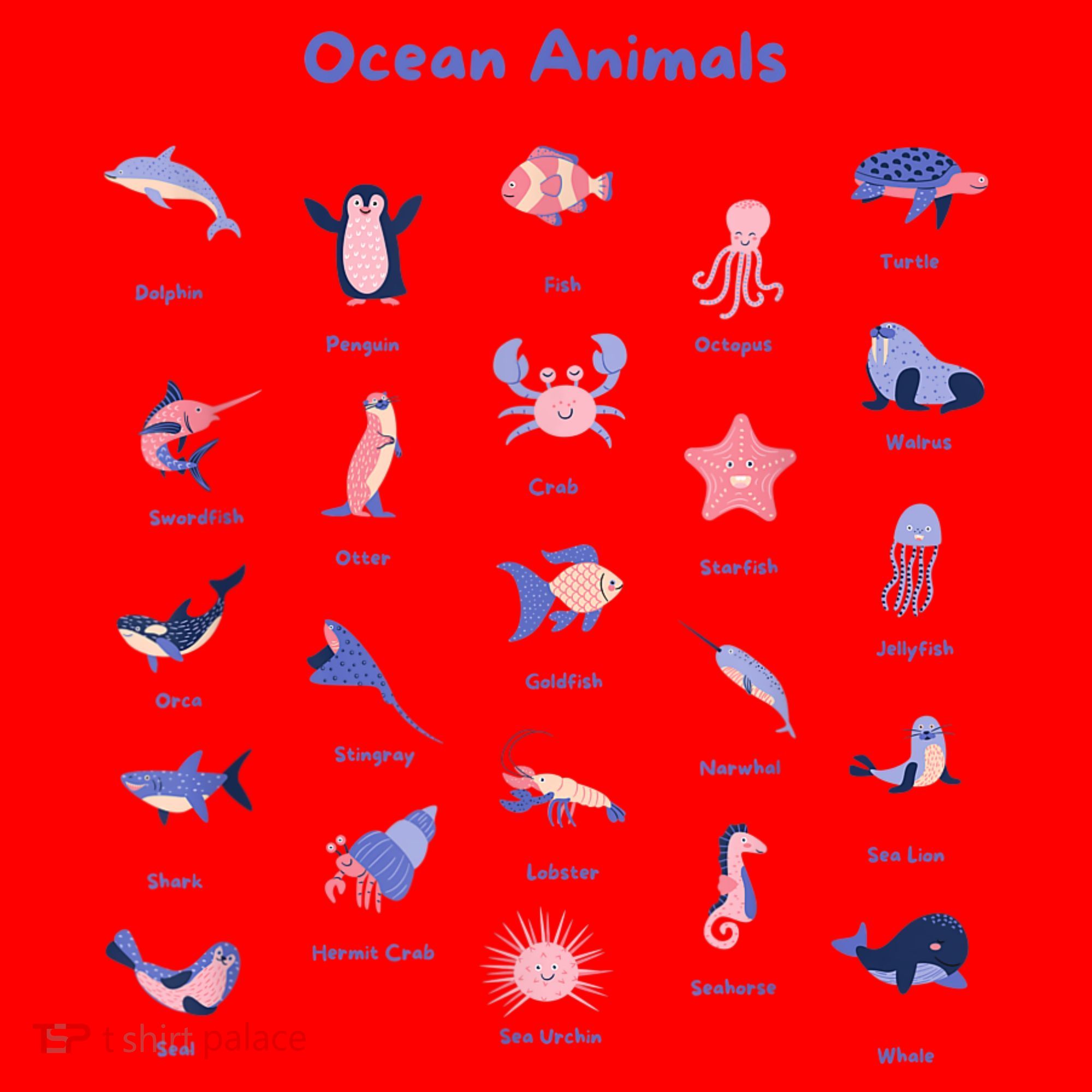 Ocean Animals Sea Marine Biology With Fish For Summer Santa Hat