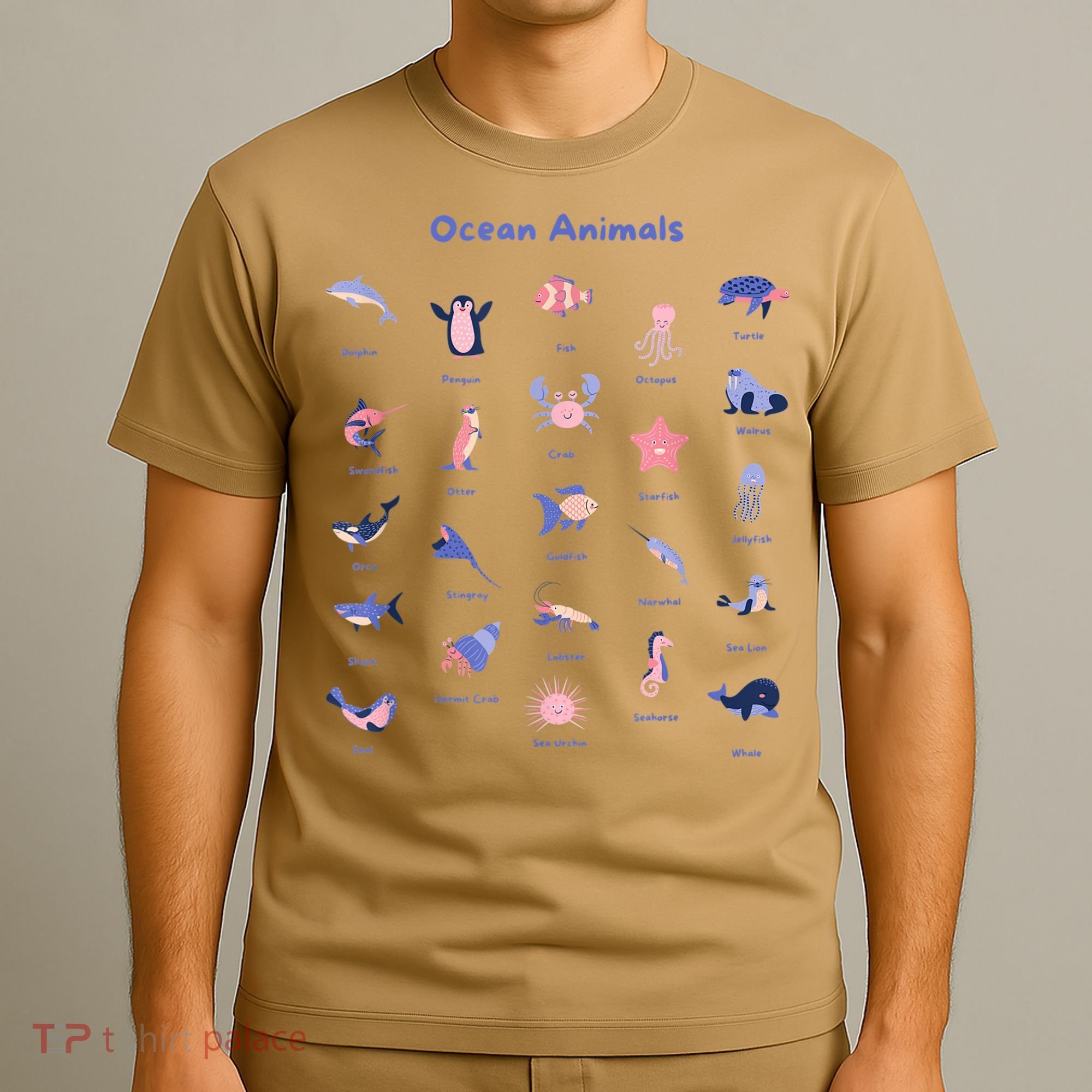 Ocean Animals Sea Marine Biology With Fish For Summer T-Shirt