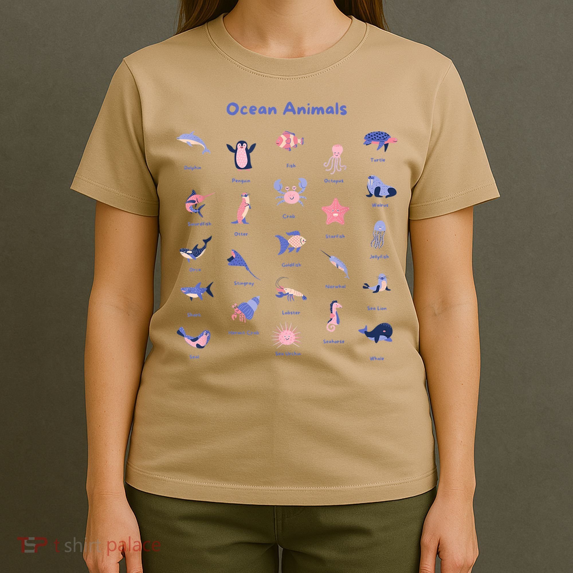 Ocean Animals Sea Marine Biology With Fish For Summer T-Shirt