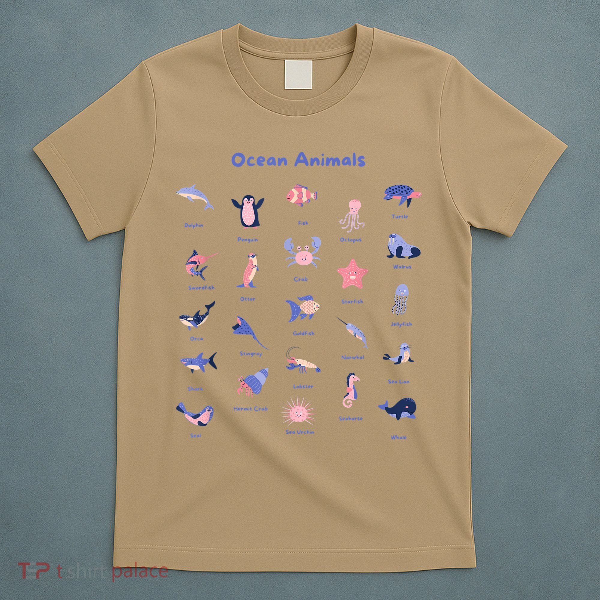 Ocean Animals Sea Marine Biology With Fish For Summer T-Shirt