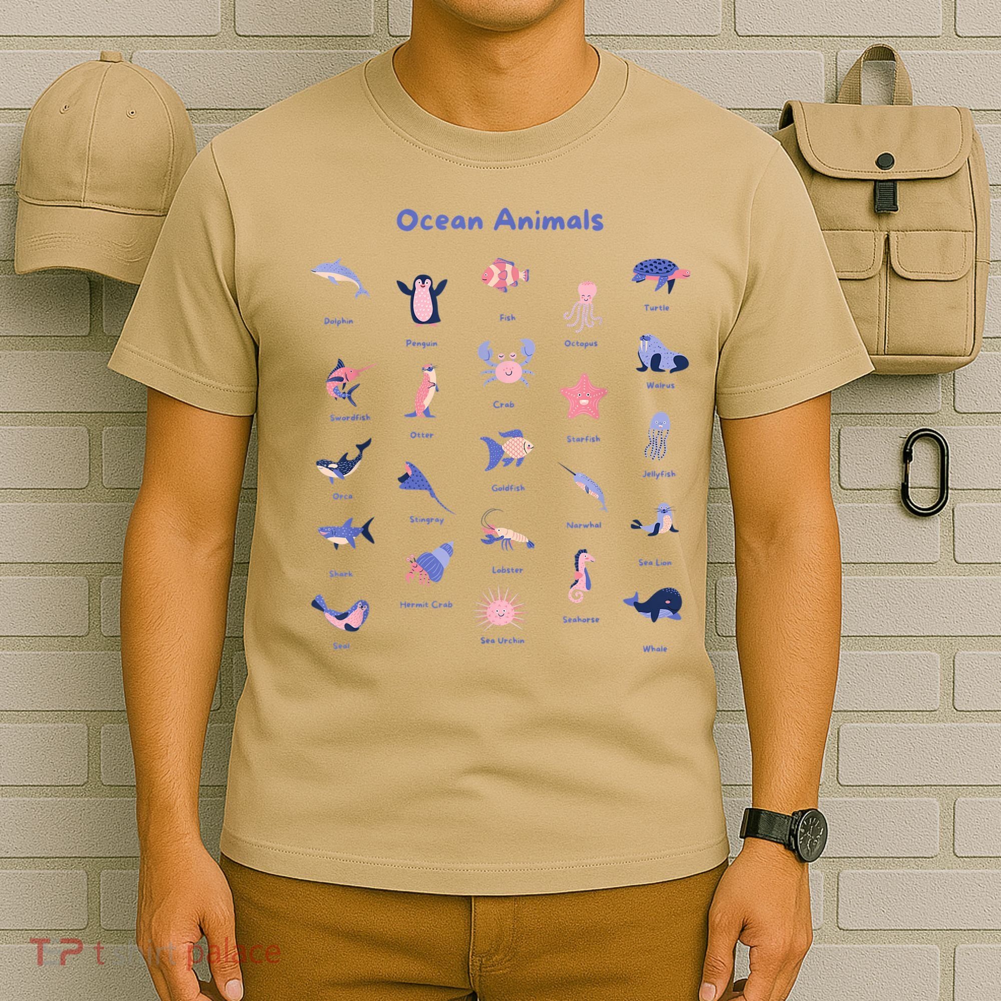 Ocean Animals Sea Marine Biology With Fish For Summer T-Shirt