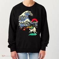 Okami Amaterasu Sun God Wolf The Great Wave Video Game Women's Sweatshirt thumb 0