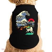 Okami Amaterasu Sun God Wolf The Great Wave Video Game Doggie Tank thumb 0