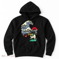 Okami Amaterasu Sun God Wolf The Great Wave Video Game Hoodie thumb 0