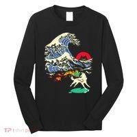 Okami Amaterasu Sun God Wolf The Great Wave Video Game Long Sleeve Shirt thumb 0
