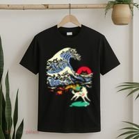 Okami Amaterasu Sun God Wolf The Great Wave Video Game T-Shirt thumb 2