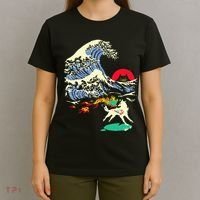 Okami Amaterasu Sun God Wolf The Great Wave Video Game T-Shirt thumb 4