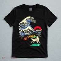 Okami Amaterasu Sun God Wolf The Great Wave Video Game T-Shirt thumb 5