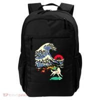 Okami Amaterasu Sun God Wolf The Great Wave Video Game Backpack thumb 0