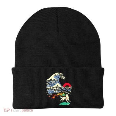Okami Amaterasu Sun God Wolf The Great Wave Video Game Beanie
