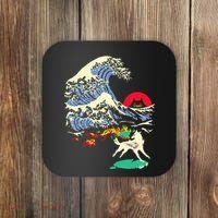 Okami Amaterasu Sun God Wolf The Great Wave Video Game Coaster thumb 0
