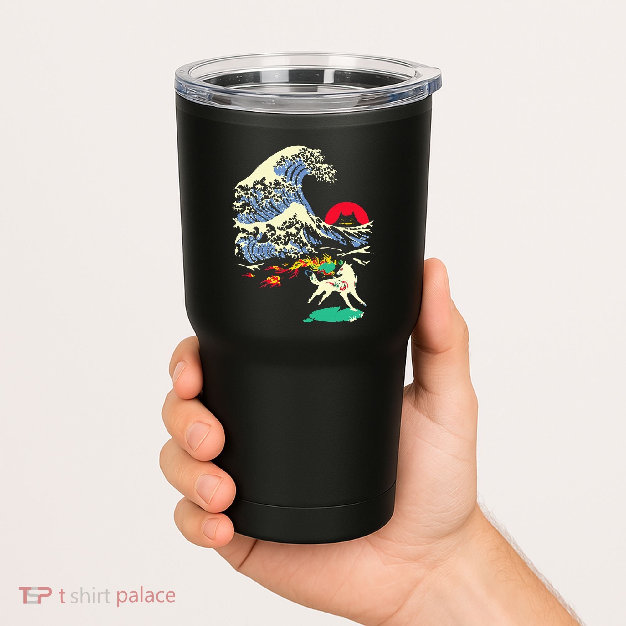 Okami Amaterasu Sun God Wolf The Great Wave Video Game Tumbler