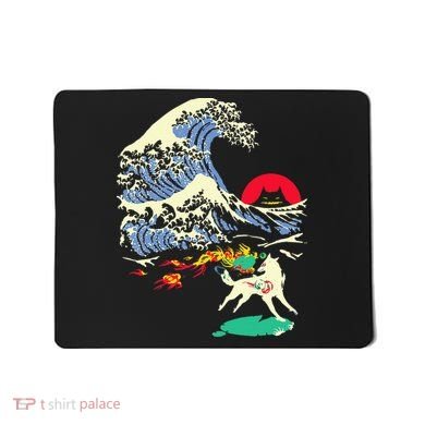 Okami Amaterasu Sun God Wolf The Great Wave Video Game Mousepad