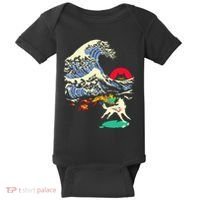 Okami Amaterasu Sun God Wolf The Great Wave Video Game Baby Bodysuit thumb 0
