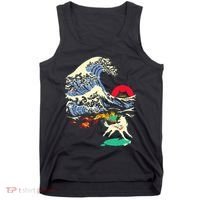 Okami Amaterasu Sun God Wolf The Great Wave Video Game Tank Top thumb 0