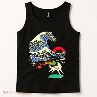 Okami Amaterasu Sun God Wolf The Great Wave Video Game Tank Top thumb 2