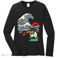 Okami Amaterasu Sun God Wolf The Great Wave Video Game Women's Long Sleeve Shirt thumb 0