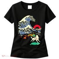 Okami Amaterasu Sun God Wolf The Great Wave Video Game Women's T-Shirt thumb 0