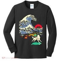 Okami Amaterasu Sun God Wolf The Great Wave Video Game Kids Long Sleeve Shirt thumb 0