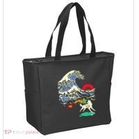 Okami Amaterasu Sun God Wolf The Great Wave Video Game Tote Bag thumb 2