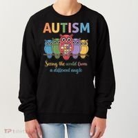 Owl Autism Seeing World Different Angle Awareness  Mom Women's Sweatshirt thumb 0