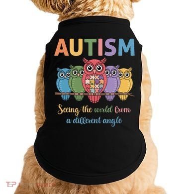 Owl Autism Seeing World Different Angle Awareness  Mom Doggie Tank