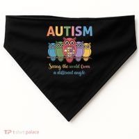 Owl Autism Seeing World Different Angle Awareness  Mom USA-Made Doggie Bandana thumb 0