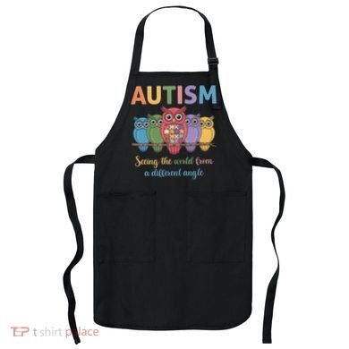 Owl Autism Seeing World Different Angle Awareness  Mom Apron