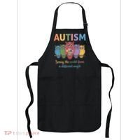 Owl Autism Seeing World Different Angle Awareness  Mom Apron thumb 0