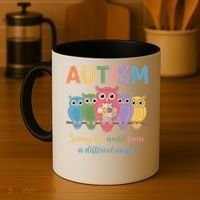 Owl Autism Seeing World Different Angle Awareness  Mom Coffee Mug thumb 4