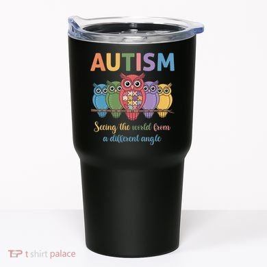 Owl Autism Seeing World Different Angle Awareness  Mom Tumbler