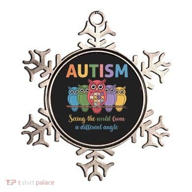 Owl Autism Seeing World Different Angle Awareness  Mom Ornament