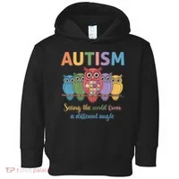 Owl Autism Seeing World Different Angle Awareness  Mom Toddler Hoodie thumb 0