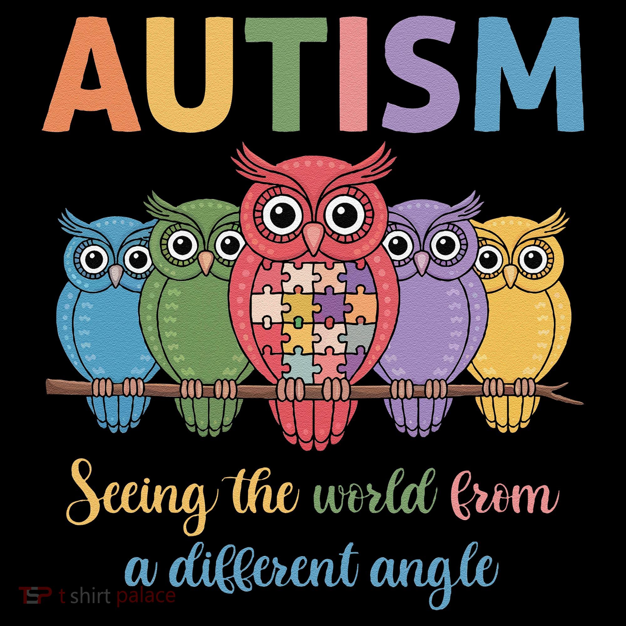 Owl Autism Seeing World Different Angle Awareness  Mom Toddler Hoodie
