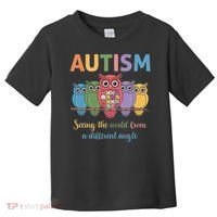 Owl Autism Seeing World Different Angle Awareness  Mom Toddler T-Shirt thumb 0