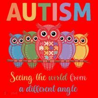Owl Autism Seeing World Different Angle Awareness  Mom Santa Hat thumb 1