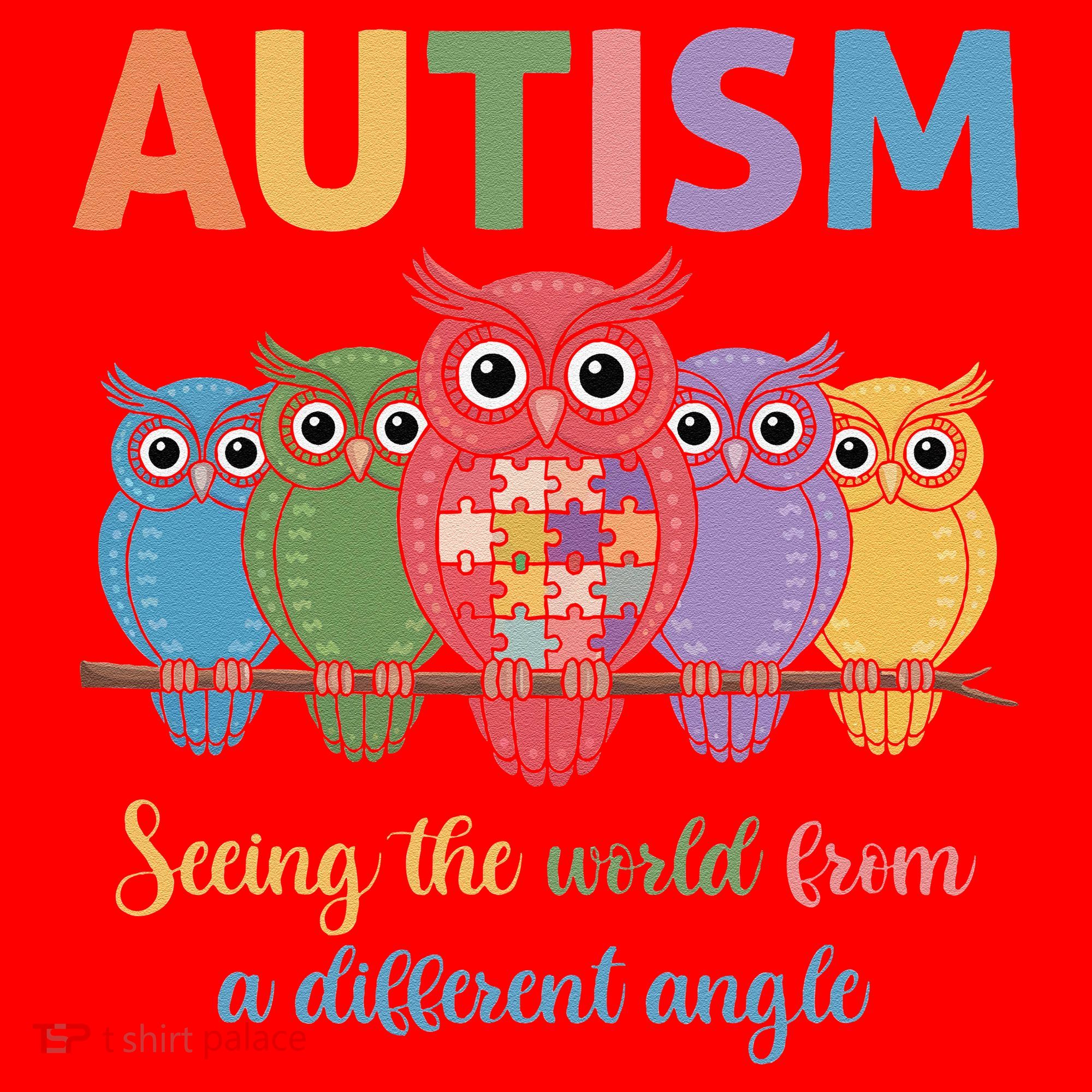 Owl Autism Seeing World Different Angle Awareness  Mom Santa Hat