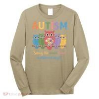 Owl Autism Seeing World Different Angle Awareness  Mom Long Sleeve Shirt thumb 0