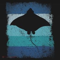 Ocean Animal Scuba Diving Stingray Retro Manta Ray Coaster thumb 2