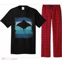 Ocean Animal Scuba Diving Stingray Retro Manta Ray Pajama Set thumb 0