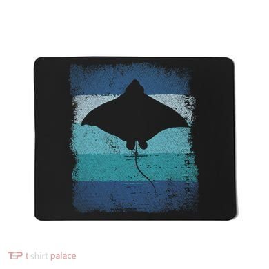 Ocean Animal Scuba Diving Stingray Retro Manta Ray Mousepad