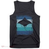 Ocean Animal Scuba Diving Stingray Retro Manta Ray Tank Top thumb 0