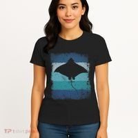 Ocean Animal Scuba Diving Stingray Retro Manta Ray Women's T-Shirt thumb 4