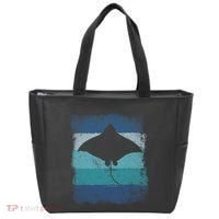Ocean Animal Scuba Diving Stingray Retro Manta Ray Tote Bag thumb 0