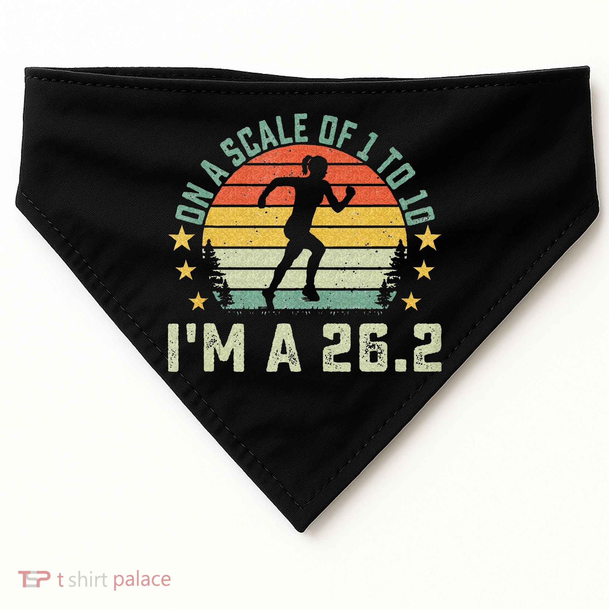 On A Scale Of 1 To 10 Im A 26.2 Marathons Finisher Running USA-Made Doggie Bandana