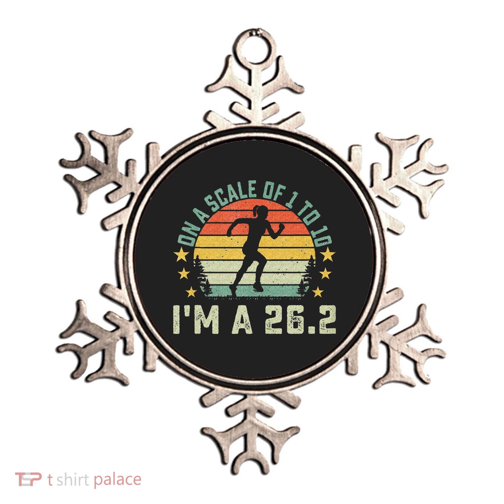 On A Scale Of 1 To 10 Im A 26.2 Marathons Finisher Running Ornament