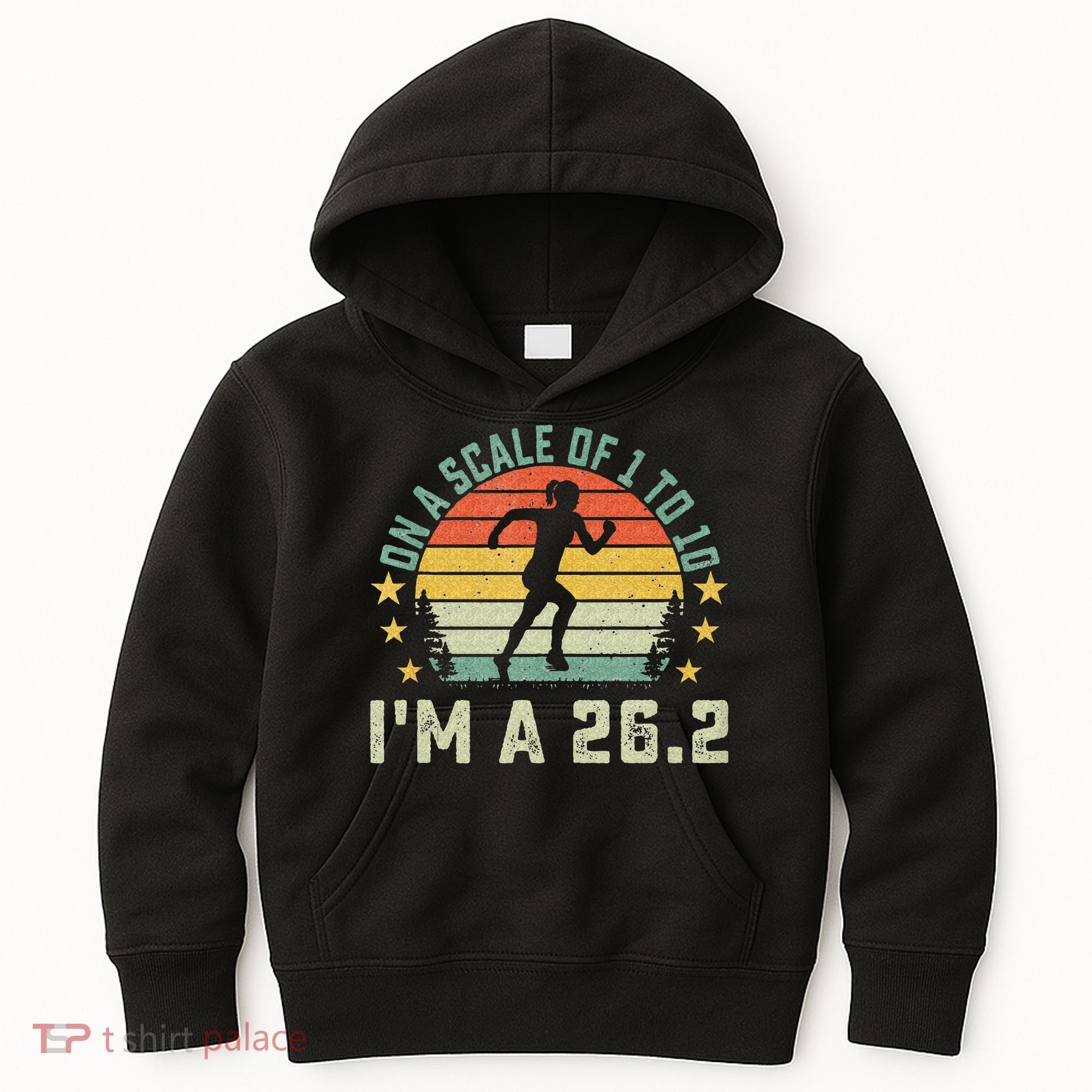 On A Scale Of 1 To 10 Im A 26.2 Marathons Finisher Running Kids Hoodie